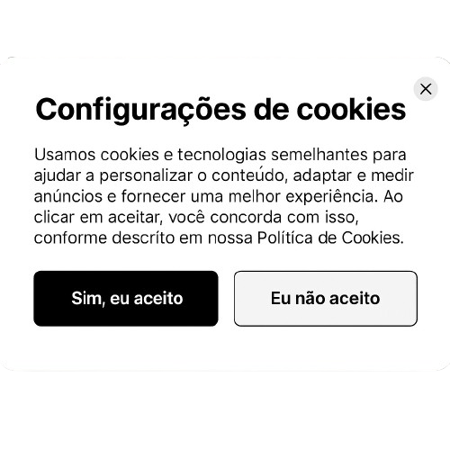 Configurações de cookies